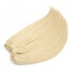 Clip in maxi set 63cm pravé ľudské vlasy - REMY 240g - najsvetlejšia blond