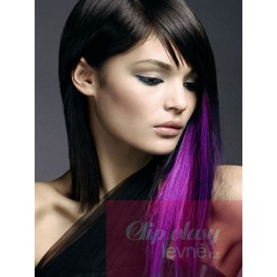 Clip in pramienok - REMY 100% ľudské vlasy - fialová