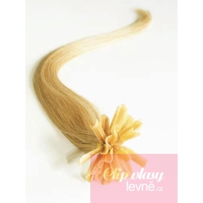 Vlasy európskeho typu na predlžovanie keratínom 50cm - prírodná blond