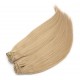 Clip in maxi set 43cm pravé ľudské vlasy - REMY 140g - prírodná blond
