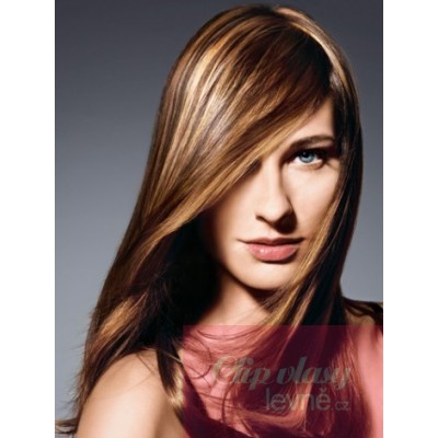 Clip in pramienok - REMY 100% ľudské vlasy - svetlo hnedá