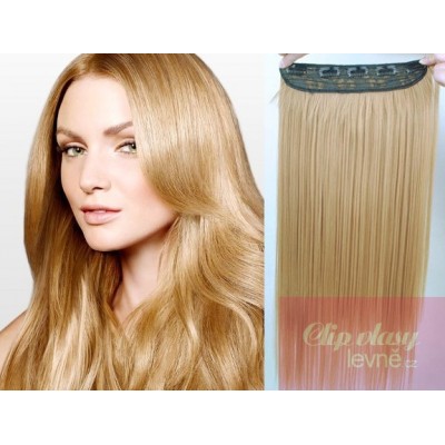 Clip in REMY vlasový pás 63cm rovný - prírodná blond