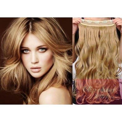 Clip in REMY vlasový pás 43cm vlnitý - prírodný/svetlejšie blond