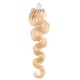 Vlasy pre metódu Micro Ring / Easy Loop 50cm vlnité - najsvetlejšia blond