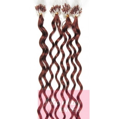 Vlasy pre metódu Micro Ring 60cm kučeravé - medená