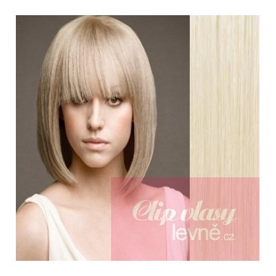 Clip in ofina - REMY 100% ľudské vlasy - platina