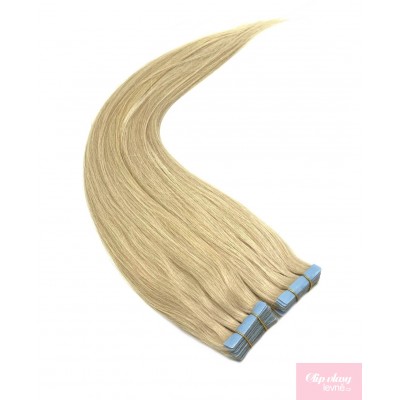 Vlasy pro metodu Invisible Tape / TapeX / Tape Hair / Tape IN 50cm - najsvetlejšia blond