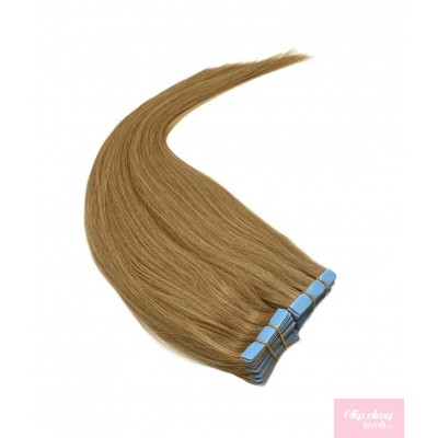 Vlasy pro metodu Invisible Tape / TapeX / Tape Hair / Tape IN 50cm - prírodná/svetlejšia blond