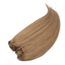Clip in maxi set 63cm pravé ľudské vlasy - REMY 240g - svetlo hnedá