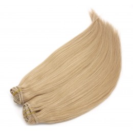 Clip in maxi set 63cm pravé ľudské vlasy - REMY 240g - prírodná blond