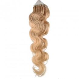 Vlasy pre metódu Micro Ring / Easy Loop 50cm vlnité - prírodná blond