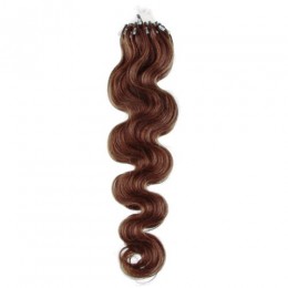 Vlasy pre metódu Micro Ring / Easy Loop 60cm vlnité - svetlejšia hnedá