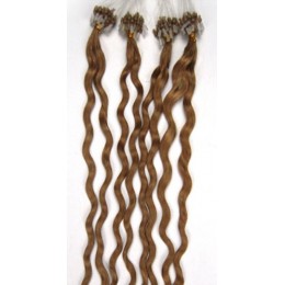 Kudrnaté vlasy pro metodu Micro Ring / Easy Loop 60cm – světle hnědé